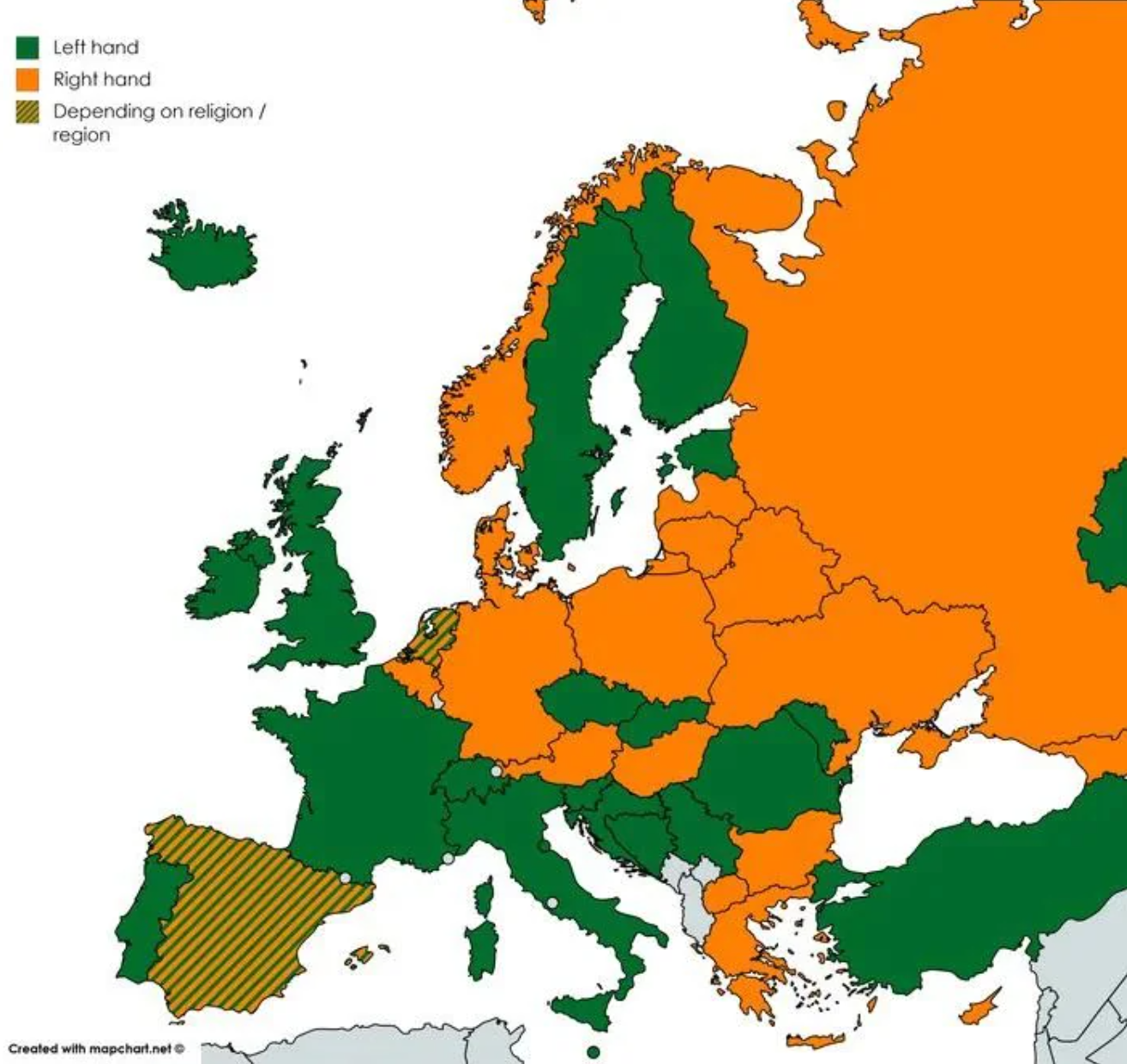 mapa kde se v evropě nosí snubní prsten na levé vs na pravé ruce